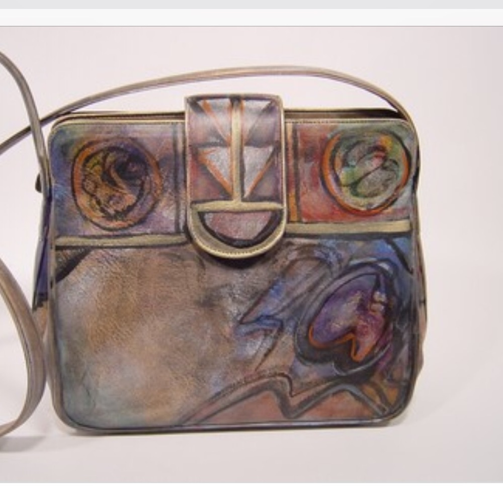 Jane Yoo Maya Hand Painted Leather Handbag